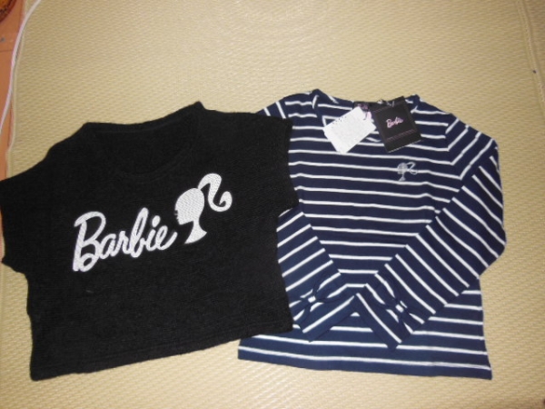  new goods Barbie Barbie 120 centimeter long sleeve cut and sewn . knitted 2 point set super-discount prompt decision 1000 jpy close iron general merchandise shop buy half-price and downward sun e- Inter National made 