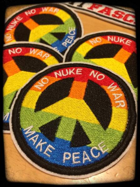 ■ワッペン#280■MAKE PEACE ワッペン■NO NUKE NO WAR_MAKE PEACE @&#92;500＋郵送料￥82