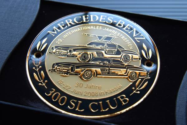 〇 Mercedes 300SL 30周年記念 エンブレム Club Badge W90mm benz ocitye メルセデスベンツ W194 W198 独オーナークラブ 限定品_画像1