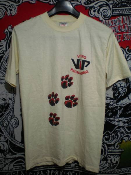80s 90s ONEITA футболка L 80 годы 90 годы USA производства KING OF THE JUNGLE лев лапа животное животное tops OLD VINTAGE б/у одежда 