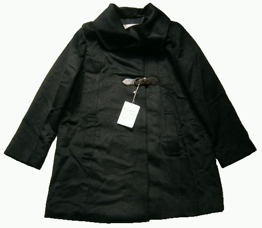 未使用◆アリスバーリーAylesbury／Ａライン毛混コート◆11號黒／難あり／長期保管品
