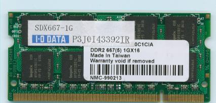 I/O DATA SDX667-1G PC2-5300 200Pin 1GB prompt decision affinity guarantee used 