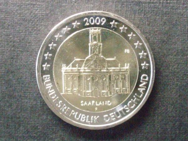 ドイツ　２ユーロ記念　２００９年　ルードヴィッヒ教会　Ｆ　未_画像1