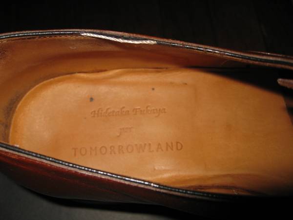 『美品トゥモローランド×深谷秀隆の靴(木製ツリー付)41ハーフ』_画像3