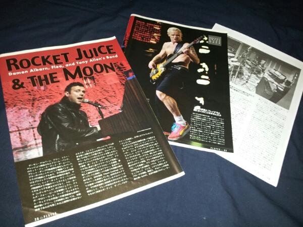  Rocket juice & The. moon Rocket.Juice&The.Moon*DAMON.ALBARN.2012' inter view chronicle . scraps *FLEA