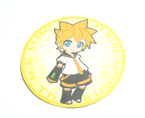 鏡音レン☆特典 コースター ボーカロイド 非売品_画像1