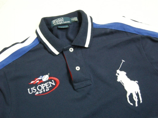 POLO by RalphLauren US OPEN2010#[ Ralph Lauren рис открытый 2010] темно-синий рубашка-поло * M#