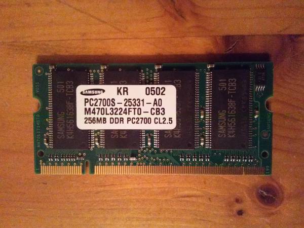 SAMSUNG&Infineon PC2700 DDR333 CL2.5 256MB×2 sheets =512MB