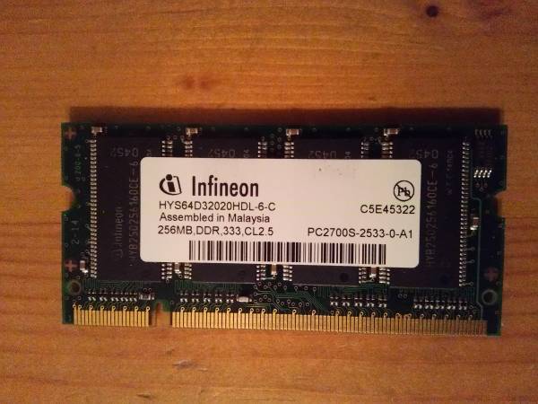 SAMSUNG&Infineon PC2700 DDR333 CL2.5 256MB×2枚＝512MB_画像3