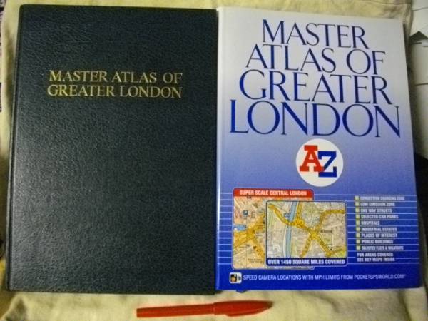 [英語] MASTER ATLAS OF GREATER LONDON ロンドン地図　2冊
