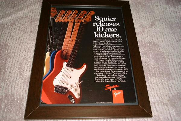 FENDER　フェンダー　Squier 広告　1987年_画像1