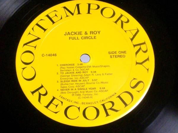 LP　JACKIE & ROY/ジャッキー&ロイ/FULL CIRCLE_画像3