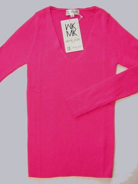 タグ付き?未使用◆MKミッシェルクラン／Vネックセーター◆9號ピンク／長期保管品
