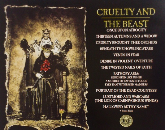 CRADLE OF FILTH CDアルバム 鬼女と野獣 Cruelty And The Beast