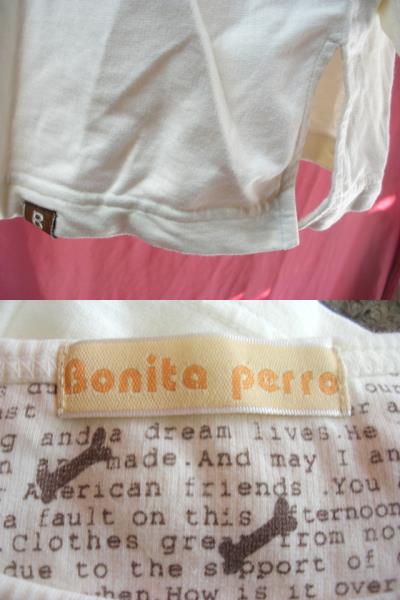 ＵＳＥＤ Bonite Perro Ｔシャツ サイズＬ アイボリー_画像3