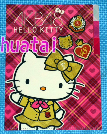 ◆台湾7-11限定◆AKB48 x Hello Kitty ハローキティー コラボ3層クリアファイルA_画像1