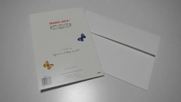 トレーダージョーズ　Trader Joe's　グリーティングカード　サンクスカード　ありがとうカード　メッセージカード　感謝　お礼　新品_画像2