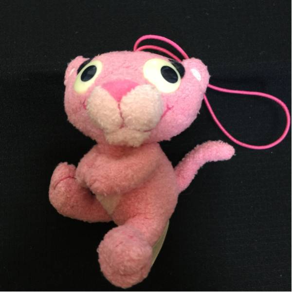  Pink Panther soft toy strap gift for not for sale 9cm