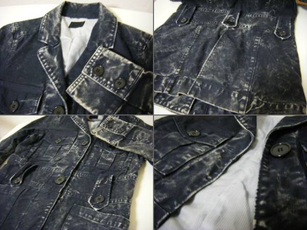 RNA SLANG black Denim jacket lining attaching a-ruene-