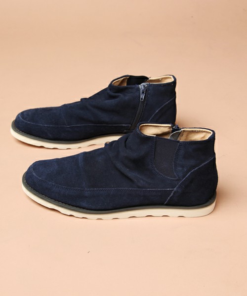  new goods 1 to 10 people side Zip suede boots navy 27