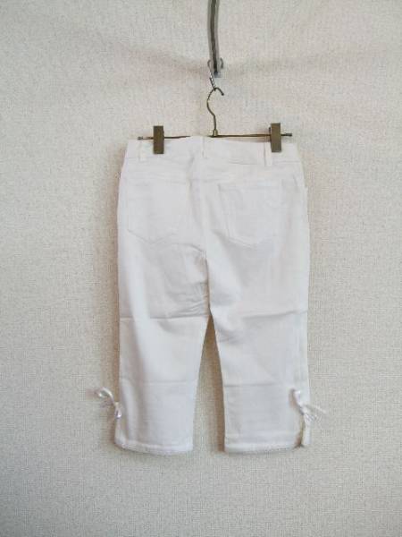 QUEENSCOURT白7分丈スリムパンツ（USED）12515②)