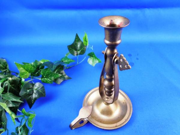  antique * brass made 3WAY candle holder *.. establish stand 