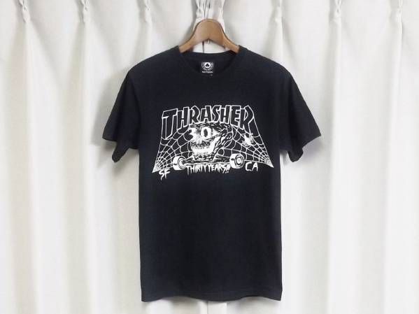 30周年記念 限定 THRASHER スラッシャー Tシャツ 黒 ブラック OLD