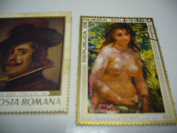 古い海外・外国の切手　Posta Romana ほか　　裸婦　ｃ_画像2