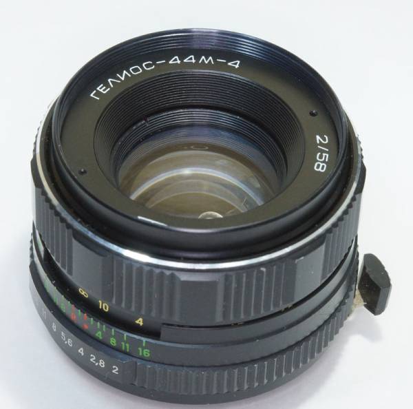 ソ連 KMZ制 HELIOS-44M-4 2/58 A/M切替付 M42 レア 112NR-292 キリル文字 1982年