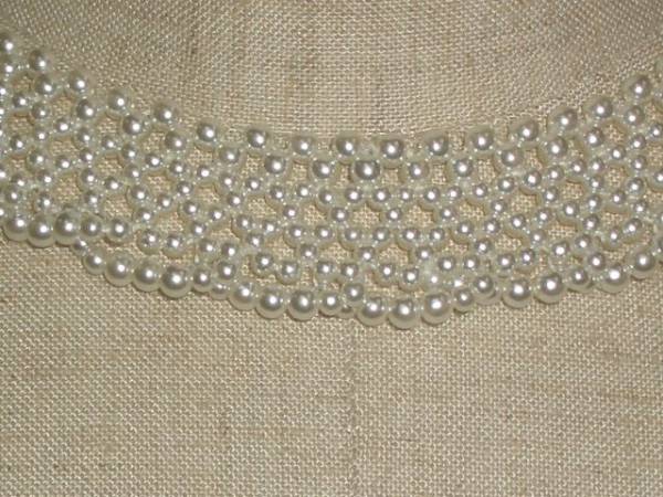  non-standard-sized mail free shipping (FN-06) white pearl. knitting necklace 