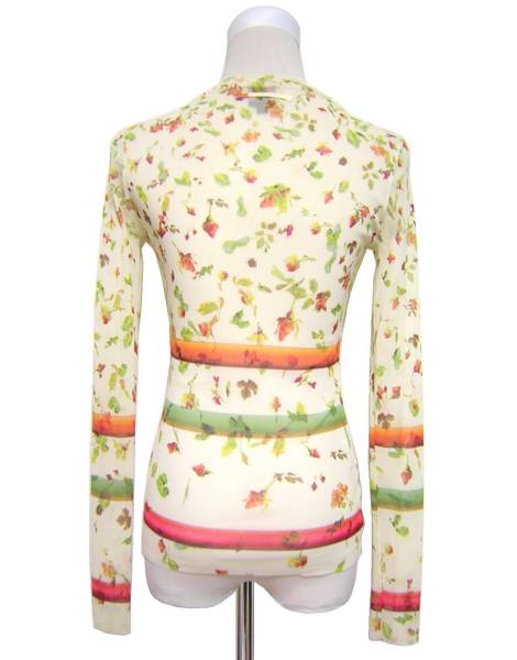 прекрасный товар Jean Paul GAULTIER Jean paul (pole) * Gaultier цветочный принт chu-ru cut and sewn tops 