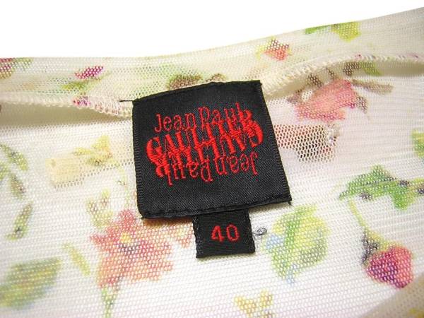  прекрасный товар Jean Paul GAULTIER Jean paul (pole) * Gaultier цветочный принт chu-ru cut and sewn tops 