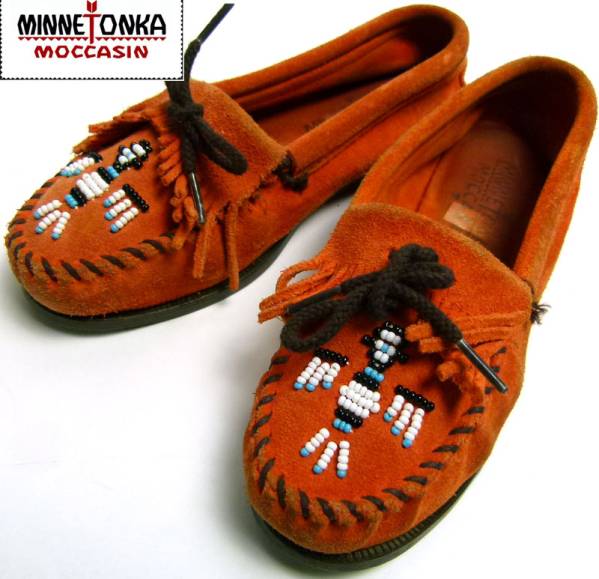 Minnetonka MINNETONKA мокасины обувь 7(23cm соответствует )( женский )[ б/у ]12c-1-026