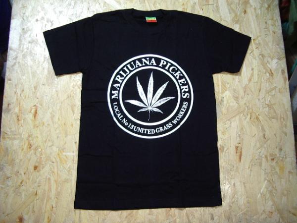 新品☆マリファナＴシャツ?。印EMPガンジャドラッグ 黒431