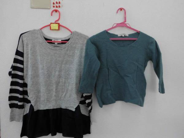 ●【MICHEL KLEIN】＆【LAUTREAMONT】?長(zhǎng)袖セーター 　〈サイズ；38〉〈サイズ；２〉　2點(diǎn)セット