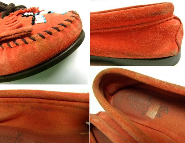  Minnetonka MINNETONKA мокасины обувь 7(23cm соответствует )( женский )[ б/у ]12c-1-026
