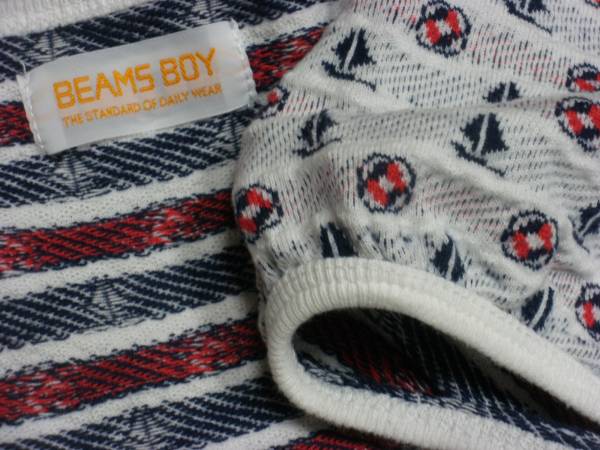 BEAMS BOY　ビームスボーイ Tシャツ カットソー　総柄ヨット_画像3