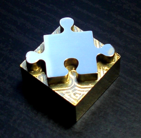 焼印・刻印 真鍮製15mm角  パズルのピース Type 03の画像1