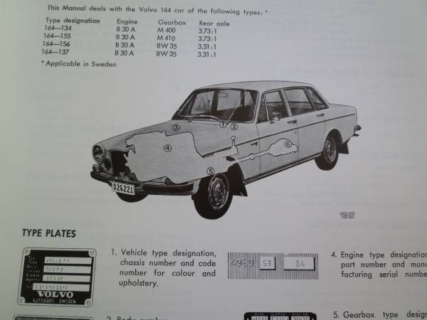 【￥12000 即決】ボルボ VOLVO 164 純正 サービスマニュアル 英語版 1970年【当時もの】_画像2