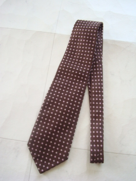 Nicky Италия производства шелк галстук ni ключ Brown мелкий рисунок рисунок 