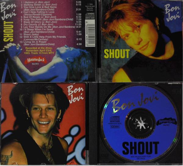 CD4枚 BON JOVI AT THE POWERSTATION(JON solo),IN HIS ARMS,SHOUT＆THE MOSCOW ROCK FESTIVAL 1989 _画像3