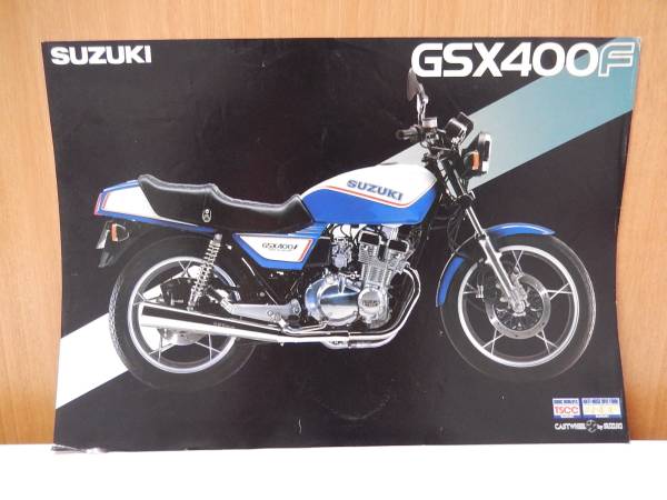 年代物バイク１枚カタログ 　SUZUKI スズキ 　GS400XF　　青白赤_画像1