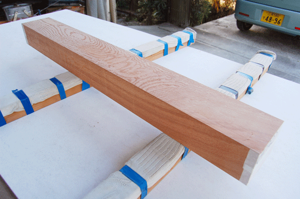 欅 ケヤキ（宮崎綾町産)984×122×89 新品 材木角材20年以上乾燥