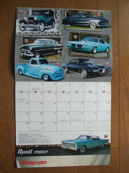 激レア Snap on 2002 カレンダー スナップ・オン アメ車 ホットロッド HOTROD　カスタムカー_画像3