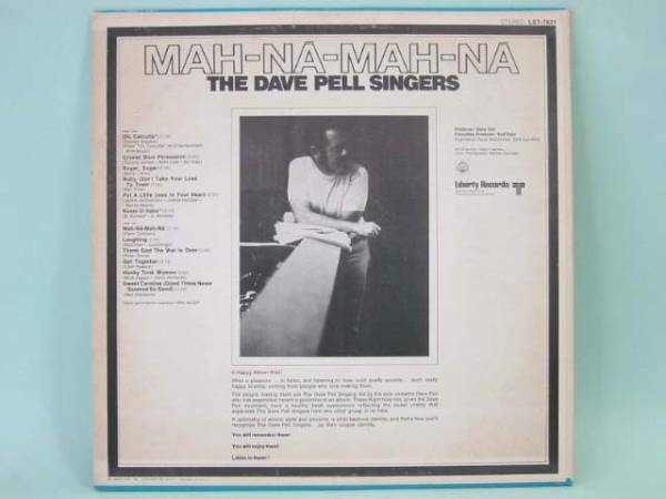□試聴□The Dave Pell Singers-Mah-Na-Mah-Na/サバービア/US□_画像2