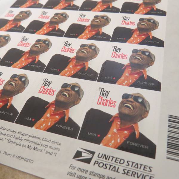  Ray * Charles * America USA post office limitation four ever stamp unused 