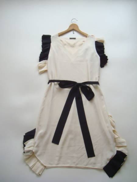 三越購入 VIONNET イタリア製シルクワンピースドレス size42_画像1