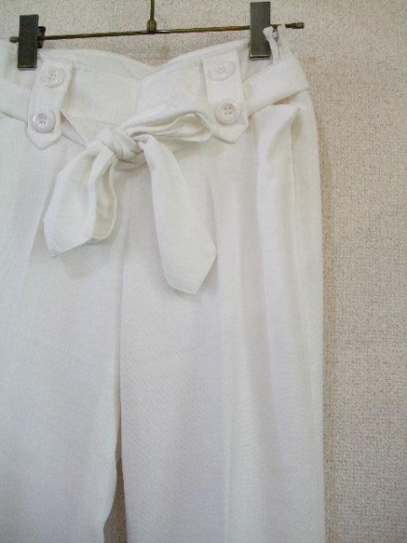 QUEENSCOURT白フレアパンツ（USED）71515②)