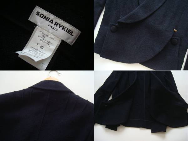 SONIA RYKIEL フランス製ブラックジャケット sizeT40_画像3