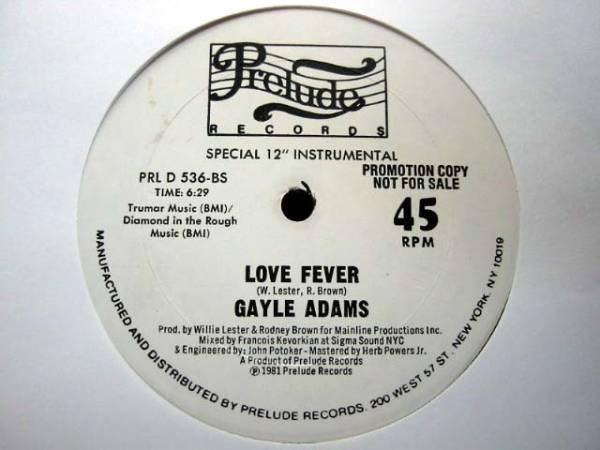 □試聴□Gayle Adams - Love Fever/Francois K/US Promo□_画像2